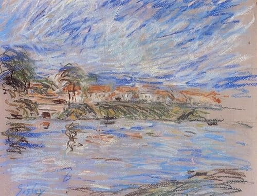 DTAUPREB Malen nach Zahlen für Erwachsene und Kinder Ansicht eines Dorfes an einem Fluss Alfred Sisley DIY Ölgemälde Set Leinwandgeschenk DTAUPREB Malen nach Zahlen für Erwachsene und Kinder Ansicht eines Dorfes an einem Fluss Alfred Sisley DIY Ölgemälde Set Leinwandgeschenk von DTAUPREB
