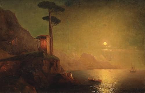 DTAUPREB Malen nach Zahlen für Erwachsene und Kinder Kapelle am Strand DIY-Ölgemälde-Set Leinwand Geschenk von Ivan Aivazovsky von DTAUPREB