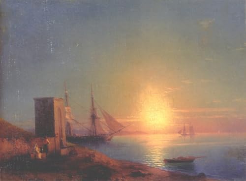 DTAUPREB Malen nach Zahlen für Erwachsene und Kinder Landschaft DIY-Ölgemälde-Kits Leinwand Geschenk Ivan Aivazovsky von DTAUPREB