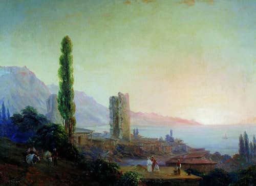 DTAUPREB Malen nach Zahlen für Erwachsene und Kinder Landschaft DIY-Ölgemälde digitale Kits auf Leinwand Dekoration Ivan Aivazovsky von DTAUPREB