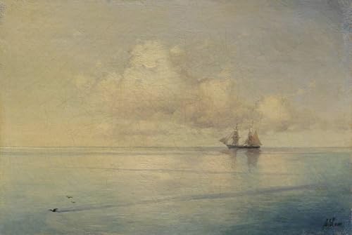 DTAUPREB Malen nach Zahlen für Erwachsene und Kinder Landschaft mit einem Segelboot DIY-Ölgemälde digitale Kits auf Leinwand Dekoration Ivan Aivazovsky DTAUPREB Malen nach Zahlen für Erwachsene und Kinder Landschaft mit einem Segelboot DIY-Ölgemälde digitale Kits auf Leinwand Dekoration Ivan Aivazovsky von DTAUPREB