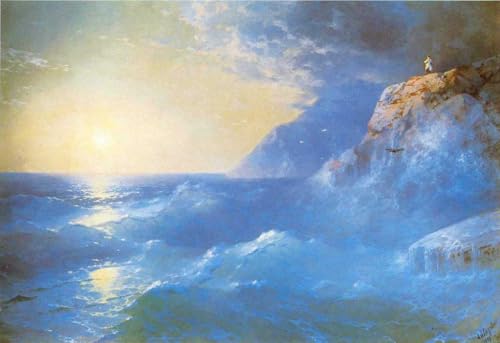 DTAUPREB Malen nach Zahlen für Erwachsene und Kinder Meereslandschaft DIY-Ölgemälde digitale Kits auf Leinwand Dekoration Ivan Aivazovsky DTAUPREB Malen nach Zahlen für Erwachsene und Kinder Meereslandschaft DIY-Ölgemälde digitale Kits auf Leinwand Dekoration Ivan Aivazovsky von DTAUPREB
