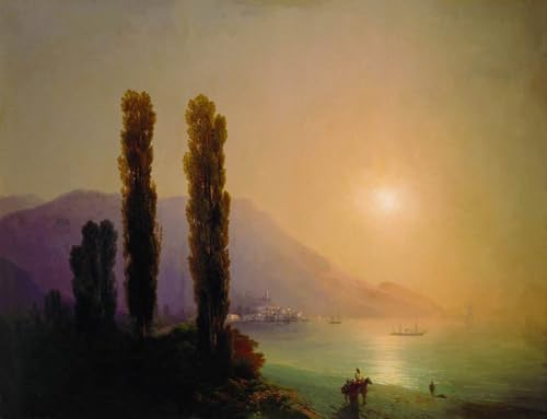 DTAUPREB Malen nach Zahlen für Erwachsene und Kinder Sonnenaufgang DIY-Ölgemälde digitale Kits auf Leinwand Dekoration Ivan Aivazovsky DTAUPREB Malen nach Zahlen für Erwachsene und Kinder Sonnenaufgang DIY-Ölgemälde digitale Kits auf Leinwand Dekoration Ivan Aivazovsky von DTAUPREB