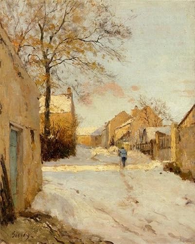 DTAUPREB Malen nach Zahlen für Kinder und Erwachsene Anfänger Eine Dorfstraße im Winter Alfred Sisley DIY Ölgemälde Set Zeichnen auf Leinwand Kunstdekor DTAUPREB Malen nach Zahlen für Kinder und Erwachsene Anfänger Eine Dorfstraße im Winter Alfred Sisley DIY Ölgemälde Set Zeichnen auf Leinwand Kunstdekor von DTAUPREB