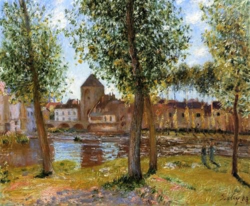 DTAUPREB Malen nach Zahlen für Kinder und Erwachsene Anfänger Pappeln Alfred Sisley DIY Ölgemälde Set Zeichnen auf Leinwand Kunstdekor DTAUPREB Malen nach Zahlen für Kinder und Erwachsene Anfänger Pappeln Alfred Sisley DIY Ölgemälde Set Zeichnen auf Leinwand Kunstdekor von DTAUPREB