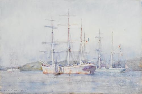 DTAUPREB Malen nach Zahlen für Kinder und Erwachsene Anfänger Segelschiffe DIY Ölgemälde Set Zeichnung auf Leinwand Kunst Dekor von DTAUPREB