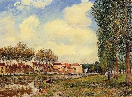 DTAUPREB Ölgemälde zum Selbermachen für Erwachsene und Kinder Alfred Sisley Ufer des Loing Malen nach Zahlen mit Pinseln und Acrylpigment auf Leinwand DTAUPREB Ölgemälde zum Selbermachen für Erwachsene und Kinder Alfred Sisley Ufer des Loing Malen nach Zahlen mit Pinseln und Acrylpigment auf Leinwand von DTAUPREB