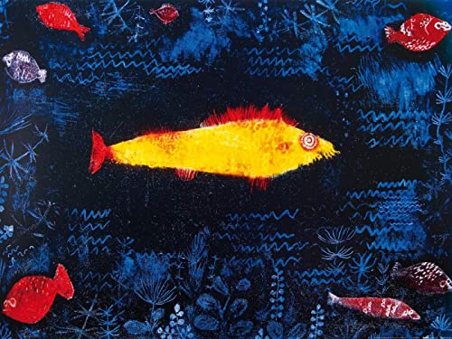 Malen-nach-Zahlen-Kits für Erwachsene Paul Klee Der goldene Fisch DIY Ölgemälde auf Leinwand mit Pinseln Acrylpigment von DTAUPREB