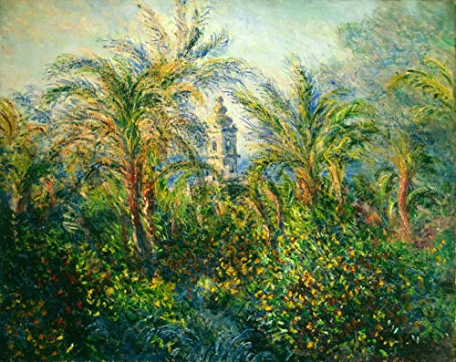 DTAUPREB Malen nach Zahlen für Erwachsene DIY Ölgemälde-Kits Garten in Bordighera Claude Monet Malen nach Zahlen Zeichnen auf Leinwand Gemalte Kunst Wohnkultur Geschenke von DTAUPREB