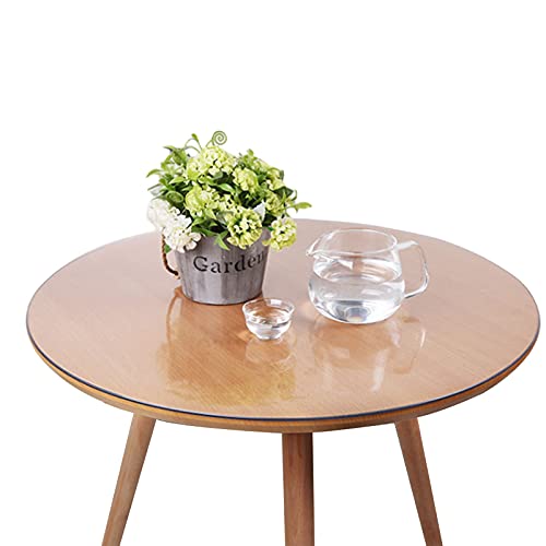DTDMY Klarer runder Tischdeckel 100 110 120 130 140 150cm, 2 mm Dicker runder Kunststoff Tischschutz, wasserdichte PVC-Tischdecke, Vinyl-Kreis-Tisch-Top-Beschützer für Couchtisch, Esszimmertisch DTDMY Klarer runder Tischdeckel 100 110 120 130 140 150cm, 2 mm Dicker runder Kunststoff Tischschutz, wasserdichte PVC-Tischdecke, Vinyl-Kreis-Tisch-Top-Beschützer für Couchtisch, Esszimmertisch von DTDMY