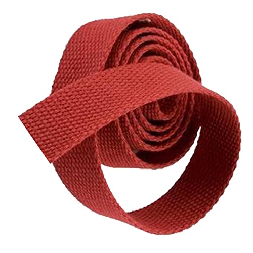 DTKJ Gurtband aus Baumwolle, 50 mm, für Taschen, Rucksack, Gürtel, Schrägband, 9,1 m, rot, 50mm von DTKJ