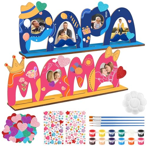 DTOFOOT 2 Stück Papa Mama Geschenk, PAPA MAMA Bilderrahmen zum Bemalen Holzbuchstaben Bastelset Geschenke für Papa Mama Geburtstagsgeschenk für Mama Vatertagsgeschenk für Papa Weihnachten Geschenk DTOFOOT 2 Stück Papa Mama Geschenk, PAPA MAMA Bilderrahmen zum Bemalen Holzbuchstaben Bastelset Geschenke für Papa Mama Geburtstagsgeschenk für Mama Vatertagsgeschenk für Papa Weihnachten Geschenk von DTOFOOT