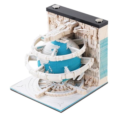 2026 Neuer 3D-Papierskulptur-Kalender, Notizblock, Abreiß-Notizblock, Basteln, Arbeiten und Studieren, Schule, Geschenke für Zuhause, Büro von DTREELS
