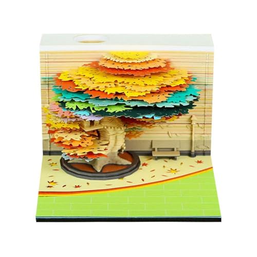 3D-Notizblöcke, Kalender 2026, 3D-Schloss, wöchentlicher C-Aliender-Notizblock mit Lichtzeit, Papier-Kalender, abziehbar, 2026, Tear von DTREELS