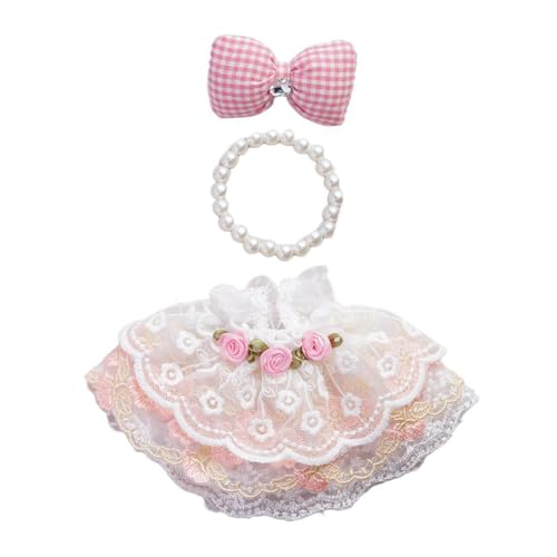 Kleidung für 17 cm große Puppen und Plüschtiere, süßes Kleid mit Kunstperlen-Halsketten-Zubehör, kein Puppenkleid, Rock, Schleife und mehr Kleidung für 17 cm große Puppen und Plüschtiere, süßes Kleid mit Kunstperlen-Halsketten-Zubehör, kein Puppenkleid, Rock, Schleife und mehr von DTREELS