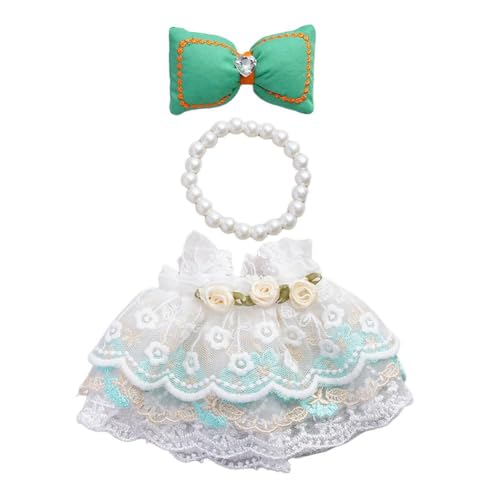 Kleidung für 17 cm große Puppen und Plüschtiere, süßes Kleid mit Kunstperlenkette, Kleid und Schleife, Zubehör, Up Rock Puppen Nr Kleidung für 17 cm große Puppen und Plüschtiere, süßes Kleid mit Kunstperlenkette, Kleid und Schleife, Zubehör, Up Rock Puppen Nr von DTREELS