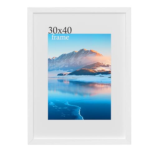 DTXDTech Bilderrahmen 30 x 40 cm Weiß Holz, 12 x16 Zoll Bilderrahmen, 30x40 cm Fotorahmen, Wandmontierter 30x40 cm Posterrahmen, Fotorahmen für A4 Druck, Schlafzimmer und Wohnzimmer Dekoration DTXDTech Bilderrahmen 30 x 40 cm Weiß Holz, 12 x16 Zoll Bilderrahmen, 30x40 cm Fotorahmen, Wandmontierter 30x40 cm Posterrahmen, Fotorahmen für A4 Druck, Schlafzimmer und Wohnzimmer Dekoration von DTXDTech