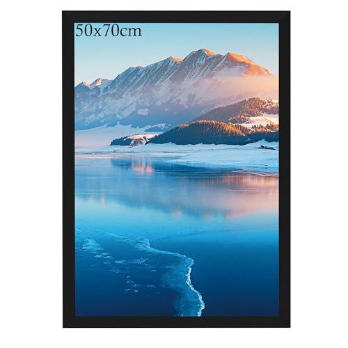 DTXDTech Bilderrahmen 50x70cm, Bilderrahmen Schwarz Holz, 50x70 Fotorahmen, Bilderrahmen für 50x70 Druck, Schlafzimmer und Wohnzimmer Dekoration DTXDTech Bilderrahmen 50x70cm, Bilderrahmen Schwarz Holz, 50x70 Fotorahmen, Bilderrahmen für 50x70 Druck, Schlafzimmer und Wohnzimmer Dekoration von DTXDTech