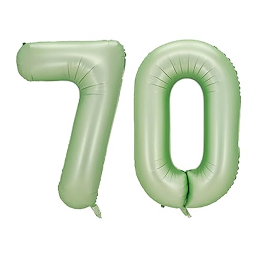 101,6 cm Zahlenballons, bunte Heliumzahlen-Geburtstagsballons, selbstaufblasende Zahlenballons, Folienballon für Geburtstagsparty, Neujahrsdekoration, Jubiläumsdekoration, Firmenfeier (Olive-G #70) von DTXLX