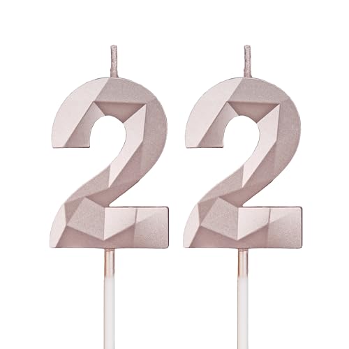 Geburtstagskerzen Zahlen 22,3D Roségold Kerzen Geburtstag für Kuchen geburtstagsdeko, Geburtstag Kerzen Zahlen, Geburtstagskerzen Kinder für Partys, Hochzeiten, Firmenfeiern, Jubiläen Geburtstagskerzen Zahlen 22,3D Roségold Kerzen Geburtstag für Kuchen geburtstagsdeko, Geburtstag Kerzen Zahlen, Geburtstagskerzen Kinder für Partys, Hochzeiten, Firmenfeiern, Jubiläen von DTXLX