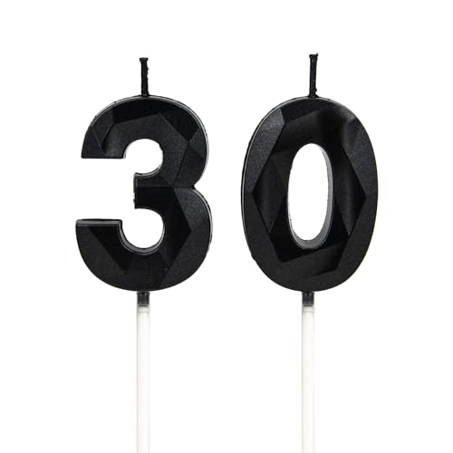 Geburtstagskerzen Zahlen 30,3D Schwarz Kerzen Geburtstag für Kuchen geburtstagsdeko, Geburtstag Kerzen Zahlen, Geburtstagskerzen Kinder für Partys, Hochzeiten, Firmenfeiern, Jubiläen Geburtstagskerzen Zahlen 30,3D Schwarz Kerzen Geburtstag für Kuchen geburtstagsdeko, Geburtstag Kerzen Zahlen, Geburtstagskerzen Kinder für Partys, Hochzeiten, Firmenfeiern, Jubiläen von DTXLX