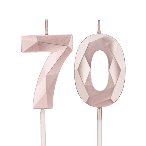 Geburtstagskerzen Zahlen 70,3D Roségold Kerzen Geburtstag für Kuchen geburtstagsdeko, Geburtstag Kerzen Zahlen, Geburtstagskerzen Kinder für Partys, Hochzeiten, Firmenfeiern, Jubiläen Geburtstagskerzen Zahlen 70,3D Roségold Kerzen Geburtstag für Kuchen geburtstagsdeko, Geburtstag Kerzen Zahlen, Geburtstagskerzen Kinder für Partys, Hochzeiten, Firmenfeiern, Jubiläen von DTXLX