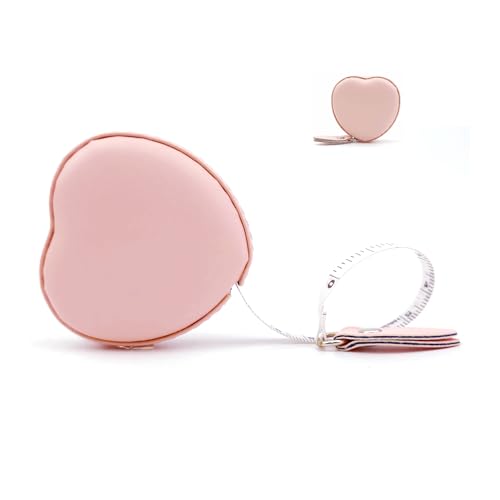 Maßband Körper Leder Versenkbares, Rosa Herzförmig Kleines Nähbandmaß für Schneider und Designer 1Pcs 60 Inch / 1,5 Meter Breites Maßband Körper Leder Versenkbares, Rosa Herzförmig Kleines Nähbandmaß für Schneider und Designer 1Pcs 60 Inch / 1,5 Meter Breites von DTXLX