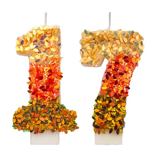 Pailletten Geburtstagskerzen 17 Zahlen, 3D Mehrfarbig 17st Geburtstagskerzen für Kuchen, handgemachte Glitter glänzend Geburtstag Kuchentopper - Perfekt für Thematische Geburtstagsfeiern Pailletten Geburtstagskerzen 17 Zahlen, 3D Mehrfarbig 17st Geburtstagskerzen für Kuchen, handgemachte Glitter glänzend Geburtstag Kuchentopper - Perfekt für Thematische Geburtstagsfeiern von DTXLX