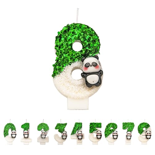 Panda Geburtstagskerzen 8 Zahlen, 3D Grün weiß 8st Geburtstagskerzen für Kuchen, handgemachte Glitter glänzend Geburtstag Kuchentopper - Perfekt für Thematische Geburtstagsfeiern Panda Geburtstagskerzen 8 Zahlen, 3D Grün weiß 8st Geburtstagskerzen für Kuchen, handgemachte Glitter glänzend Geburtstag Kuchentopper - Perfekt für Thematische Geburtstagsfeiern von DTXLX