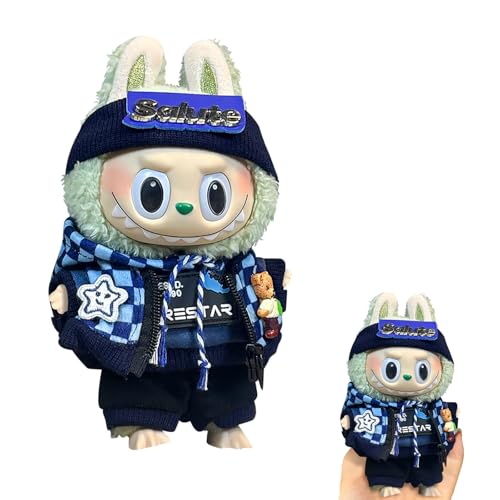 Labubu Kleidung, 17cm Puppenkleidung für Labubu, Labubu Puppen Zubehör, Bekleidung für Labubu Plüsch, Labubu Kleidung für Puppe, Geeignet zum Fotografieren und Sammeln, DIY Kinder Geschenke(B) von DTXYBC