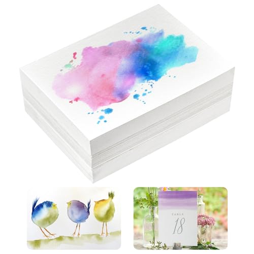 DTYGUIXE 150 Blätter Aquarellpapier Wasserfarben Papier 12.7 x 17.8CM Aquarellblock Baumwolle Wasserfarben Zeichenblock Blankopapier für Acrylmalerei, Tuschemalerei, Bleistiftmalerei, Skizzieren DTYGUIXE 150 Blätter Aquarellpapier Wasserfarben Papier 12.7 x 17.8CM Aquarellblock Baumwolle Wasserfarben Zeichenblock Blankopapier für Acrylmalerei, Tuschemalerei, Bleistiftmalerei, Skizzieren von DTYGUIXE