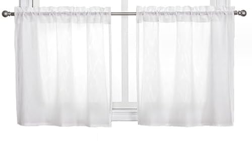 DTYGUIXE 2 Stück Scheibengardine Modern Bistrogardine ohne Bohren Halbtransparente Kurzgardine Landhausstil Küchengardinen Tür Gardinen für Wohnzimmer, Schlafzimmer, Innenhöfe, Terrassen, Villen DTYGUIXE 2 Stück Scheibengardine Modern Bistrogardine ohne Bohren Halbtransparente Kurzgardine Landhausstil Küchengardinen Tür Gardinen für Wohnzimmer, Schlafzimmer, Innenhöfe, Terrassen, Villen von DTYGUIXE