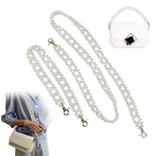DTYGUIXE 2 Stücke Perlen Tasche Kette Taschenkette Perle Griff Ersatz Tasche Schulterriemen Perle Schultergurtkette Perle Griff Kette Perlenkette Trageriemen für DIY Dekoration Brieftasche Handtasche DTYGUIXE 2 Stücke Perlen Tasche Kette Taschenkette Perle Griff Ersatz Tasche Schulterriemen Perle Schultergurtkette Perle Griff Kette Perlenkette Trageriemen für DIY Dekoration Brieftasche Handtasche von DTYGUIXE