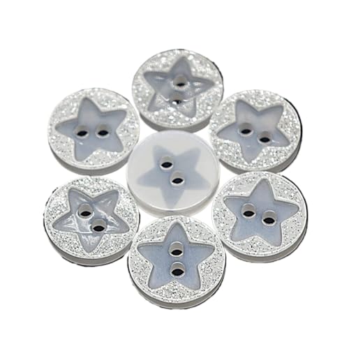 DUANGYMM Bastelknöpfe, 1000 Stück Harzknöpfe for Nähen, Scrapbooking, Stern, Zwei Löcher, 12,5 mm Durchmesser, Dekorationsknopf for DIY, handgefertigte Kleidung, Bastelzubehör DUANGYMM Bastelknöpfe, 1000 Stück Harzknöpfe for Nähen, Scrapbooking, Stern, Zwei Löcher, 12,5 mm Durchmesser, Dekorationsknopf for DIY, handgefertigte Kleidung, Bastelzubehör von DUANGYMM