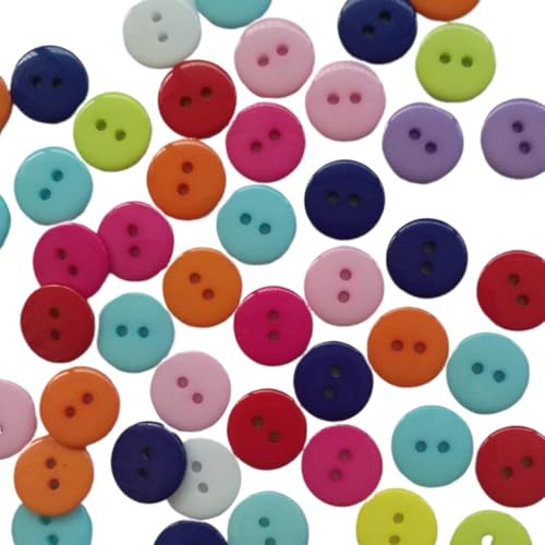DUANGYMM Bastelknöpfe, 200 Stück gemischte Knöpfe, Kleidungsknöpfe, DIY-Harz, 10 mm, Sammelalbum-Bouton for Kleidung, Handstrickwerkzeug DUANGYMM Bastelknöpfe, 200 Stück gemischte Knöpfe, Kleidungsknöpfe, DIY-Harz, 10 mm, Sammelalbum-Bouton for Kleidung, Handstrickwerkzeug von DUANGYMM