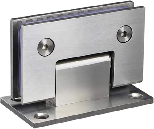 DUANGYMM Glastürscharnier, Edelstahl-Scharnier, Dusch-Glastürscharnier, 90-Grad-Wand-zu-Glas-Vitrinenschrank-Klemme, Glasscharnier, Möbelbeschläge, poliertes Türscharnier DUANGYMM Glastürscharnier, Edelstahl-Scharnier, Dusch-Glastürscharnier, 90-Grad-Wand-zu-Glas-Vitrinenschrank-Klemme, Glasscharnier, Möbelbeschläge, poliertes Türscharnier von DUANGYMM