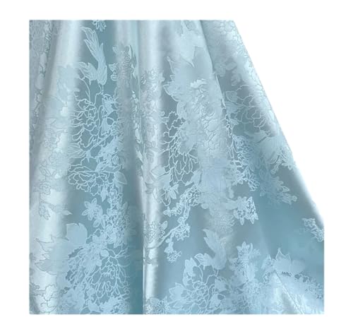 DUANGYMM Seidenstoff, Satinstoff, Polyester-Jacquard-Satin, Bestickt, 150 cm, Mehrfarbig, for Kleiderpolster, 150 cm x M(13,150cmx1M) von DUANGYMM