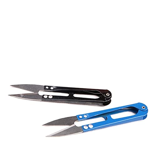 DUANGYMM U-förmige Nähschere, 2 STÜCKE Mehrzweck-Schere Trimmschere Zangen U-Form Clippers Edelstahl Stickerei Handwerk Schere Haushaltswaren(Random Color) von DUANGYMM