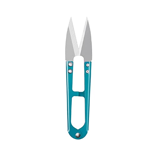 DUANGYMM U-förmige Nähschere, 2 Stücke Schneiden Nähen Schere Schere Kreuzstich Stickschere Schneiderschere Stoffbedarf Garnschere Faden(Green) von DUANGYMM