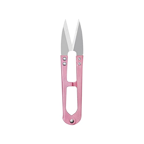DUANGYMM U-förmige Nähschere, 2 Stücke Schneiden Nähen Schere Schere Kreuzstich Stickschere Schneiderschere Stoffbedarf Garnschere Faden(Pink) von DUANGYMM