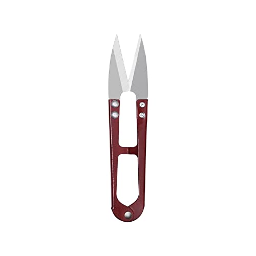 DUANGYMM U-förmige Nähschere, 2 Stücke Schneiden Nähen Schere Schere Kreuzstich Stickschere Schneiderschere Stoffbedarf Garnschere Faden(Red) von DUANGYMM