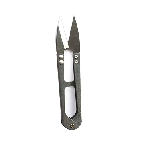 DUANGYMM U-förmige Nähschere, 3 Stück Mini-Schere aus Kohlenstoffstahl, U-Form, Nähschere, Schneidewerkzeuge, Garnschneider, Trimmzange, Stricken, Basteln(Gray) von DUANGYMM