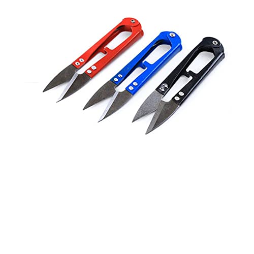 DUANGYMM U-förmige Nähschere, 3 Stück Neue nützliche Schneiderschere U-Form Verwenden Sie eine Schere for Schneiden von Angelschnur, Trimmen, Zange, wichtiges Nähzubehör(Stainless Steel) von DUANGYMM