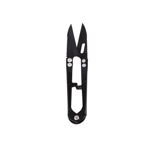 DUANGYMM U-förmige Nähschere, 5 Stück U-förmige Schere, Garnschere, Fadenschneider, Stickerei, Handwerk, Schneiderschere for Haushaltsfäden, Nähgarn, Schneidezubehör(Black) von DUANGYMM