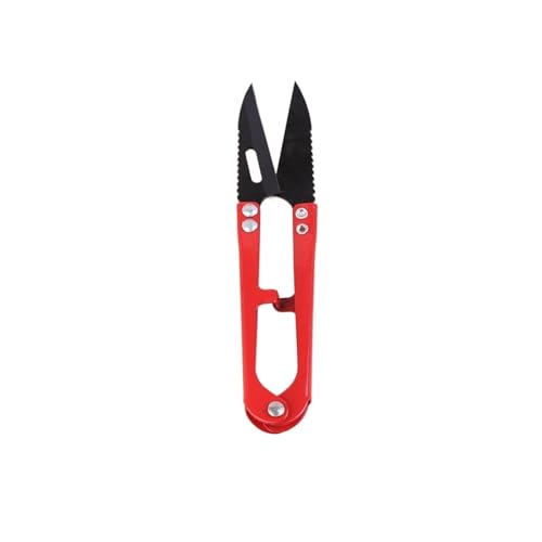 DUANGYMM U-förmige Nähschere, 5 Stück U-förmige Schere, Garnschere, Fadenschneider, Stickerei, Handwerk, Schneiderschere for Haushaltsfäden, Nähgarn, Schneidezubehör(Red) von DUANGYMM
