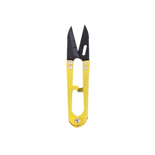 DUANGYMM U-förmige Nähschere, 5 Stück U-förmige Schere, Garnschere, Fadenschneider, Stickerei, Handwerk, Schneiderschere for Haushaltsfäden, Nähgarn, Schneidezubehör(Yellow) von DUANGYMM