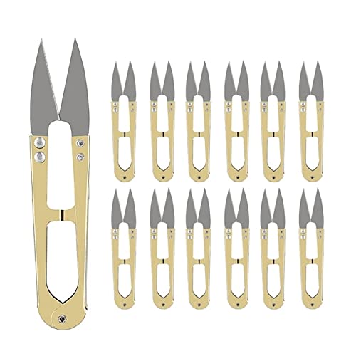 U-förmige Nähschere, 5 stücke Garnscheren Schneiden Nähen Schere Schere Kreuzstich Schere Stickschere U Fadenschere for Stoff DIY(Random Color) von DUANGYMM