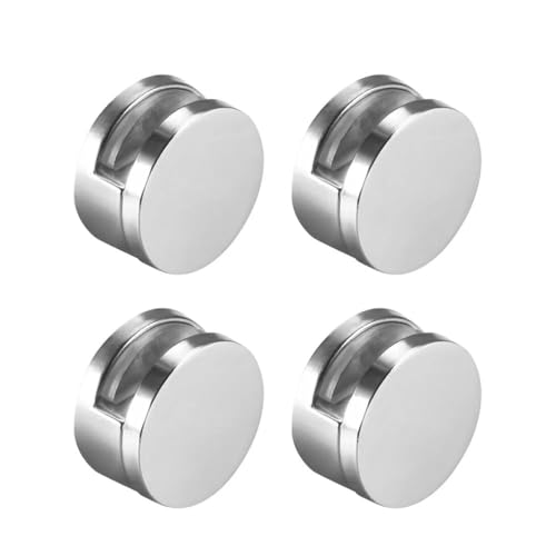 DUANSIYU Glasklemme 4 stücke Glas Klemme Badezimmer Spiegel Clips Zink Legierung Glas Clip Regal Unterstützung Klammern Halter for 3-5mm 6-7mm Dicke Glashalter Edelstahl(3-5mm Thick) von DUANSIYU