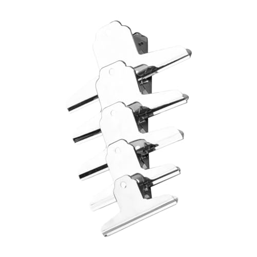 5 Stück silberne Bulldoggen-Clips, robuste Metall-Binder-Clips für A4-Dokumente, Zeichenbrett, Fotos, Handwerk, Büro von DUANxiaoyanK