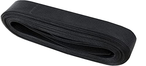 50M Steife Rosshaar Zopf Rosshaar Mesh Braid Trim zum Nähen Hochzeitskleid Ballkleider Zubehör (Schwarz) von DUANxiaoyanK